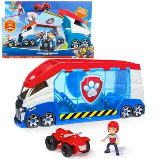 Spin Master PAW Patrol - Launch'n Rescue Patroller, Teamfahrzeug 55,8 cm, mit Ryder-Figur und Quad-Basisfahrzeug, Doppel-Startkatapult & Geräuscheffekte, Platz für 6 Fahrzeuge, ab 3 Jahren
