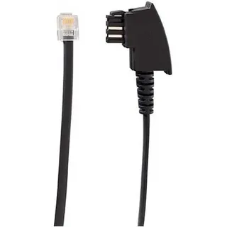 Rutenbeck DSL Anschlusskabel [1x TAE-F-Stecker - 1x RJ11-Stecker] 0.50m Schwarz