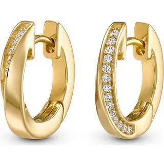 JETTE Creolen TWISTED gold 87690431 28 Zirkonia