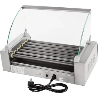 Royal Catering Hot Dog Grill Hot Dog Gerät Würstchengrill Teflon 7 Rollen 1400 W 12 Würstchen