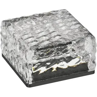 ledscom.de LED Solar-Pflasterstein Bodeneinbauleuchte Glas 10 x 10 cm 5,5 cm warmweiß