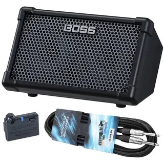 Boss Verstärker Cube Street II BK mit BT-Dual Adapter und Kabel (Gitarre, 5 W), Instrumentenverstärker, Schwarz
