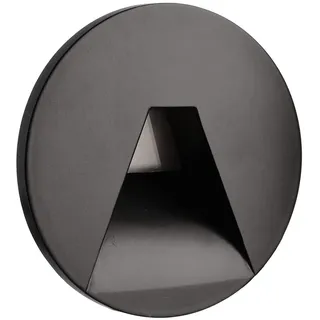 Deko-Light Cover Alwaid VIII in schwarz Winkel für LED Wand-Einbauleuchte 2 - Abdeckung rund Trapez, D-930505