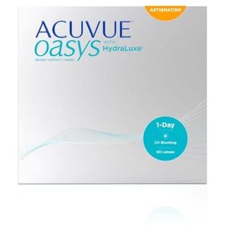 Acuvue Johnson & Johnson ACUVUE OASYS 1-Day for Astigmatism (90er Packung) Tageslinsen -7.5 dpt, Zyl. -0.75, Achse 10 – – BC 8.5) mit UV-Schutz