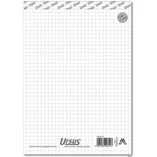 Ursus Basic Notizblock - A5, 48 Blatt, 60 g/qm, kariert