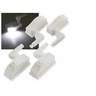 ChiliTec LED Schrankleuchte, 4er-Set Batteriebetrieb, Drucksensor für Türen