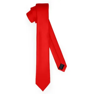 Ladeheid Krawatte Klassische Herren Krawatte, matt Vielfältige Farben TMM-5 150cmx5cm (1-St) rot