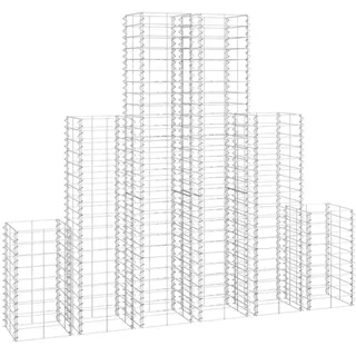 vidaXL Gabionen-Set 6-tlg. Verzinkter Draht