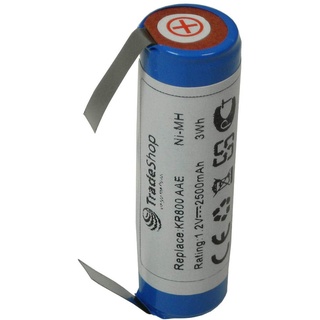 Trade-Shop Premium NI-MH Akku 1,2V 2500mAh für Haarschneider Wella Contura HS40 Tondeo Eco XS Black Velvet - 3711 Silver - 3268 Eco S 3108 Moser ChroMini 1591 Ermila Bella 1590