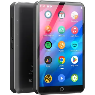 MP3 Player mit Spotify, MECHEN MP3 Player Bluetooth WLAN, Portable Android MP4-Player mit Amazon Musik, Deezer, Audible Kompatibel, 4 Zoll Touchscreen