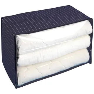 WENKO 4376210100 Jumbo-Box Comfort, Kunststoff - PEVA, 91 x 48 x 53 cm, Blau