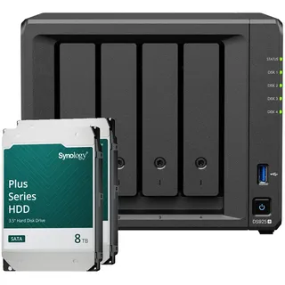 Synology DS925+ 16TB Plus HDD NAS-Bundle NAS inkl. 2x 8TB Synology Plus 3.5 Zoll SATA Festplatte