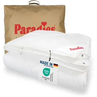 PARADIES 4 Jahreszeiten Bettdecke 155x220 cm - Prima Varietta Bio, Öko-Tex 100 Klasse 1, medizinisch getestet, Knöpfbare 4-Jahreszeitendecke 155 x 220