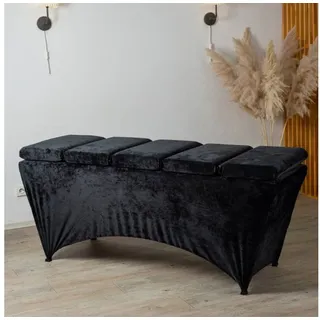STM Company Massageliege 5-Teilige Matratze mit Memory Schaum für Massageliege, Kosmetikliege (180x60 / 190x70 cm, mit Veloursbezug), Sectional Topperfür Wimpernverlängerungen, PMU schwarz 180x60 cm