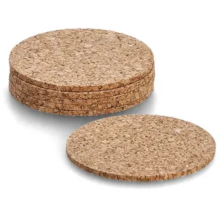 Zeller Untersetzer 6-tlg., Holz, Textil, Natur Braun
