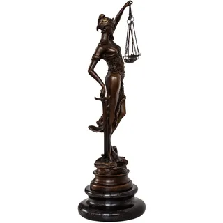 aubaho Bronzeskulptur Justitia Justizia Bronzefigur Bronze Figur Skulptur Antik-Stil