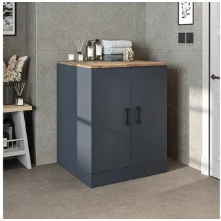 roomart ROOMART, Badezimmer, Waschmaschinenschrank, Waschturm, Waschmachinenregal, Waschmaschinenüberbau - BHT: 70 x 180 x 69 cm (ohne Oberschrank, Anthrazit Eiche)