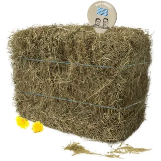 Gebrüder Goller - 15 kg Heuballen - Kaninchen Heu für Meerschweinchen, Hamster und Hasen - Wiesenheu als Kleintierheu, auch geeignet als Deko Heu für Heu Deko - Heu Ballen direkt aus Bayern