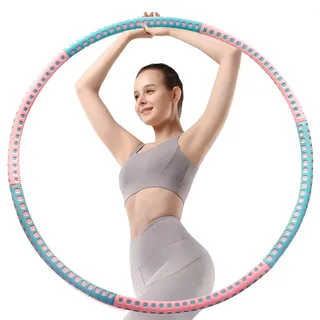 Krrinnhy Hula Hoop Reifen Erwachsene 6 Segmente Abnehmbarer Und Einstellbares Gewichtsdesign Hola Hup Reifen Hoola Hoop Reifen Erwachsene 1,5 kg Für Fitness/Sport/Zuhause/Büro Φ94cm