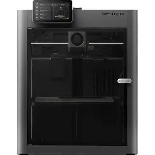 BambuLab X2D 3D Drucker Dual-Düsen-System (Dual Extruder), 12,7cm Farb-Touchscreen, integrierte Kamera, App-Anbindung