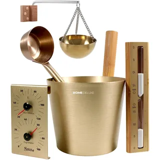 Home Deluxe Saunazubehör THERA Gold - Komplett Set