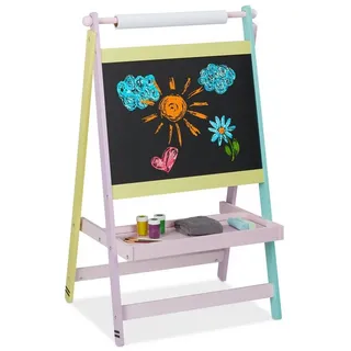 Relaxdays Kindertafel mit Papierrolle