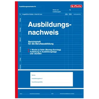 Herlitz 840702 Formularbuch "Ausbildungsnachweis", DIN A4, 28 Blatt