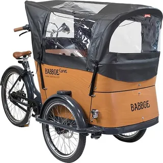 Babboe Regenverdeck schwarz, für Curve, Pvc - Schwarz