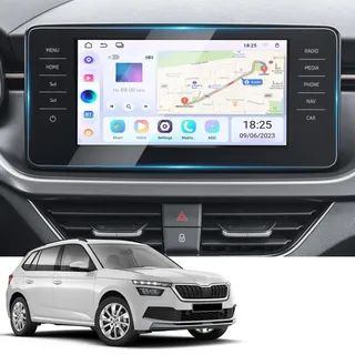 YEE PIN Kompatibel mit 2020-2023 Skoda Kamiq Skoda Scala Navigation Schutzfolie GPS Displayschutzfolie Navi Folie Gehärtetes Glas Schutz Kratzfest Anti-Fingerprint Auto Zubehör 9,2 Zoll