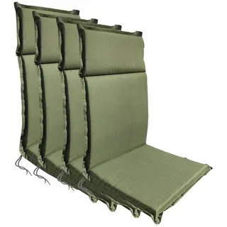 Buri Hochlehner Auflage 118 x 47 x 4,5 cm grün 4 St.