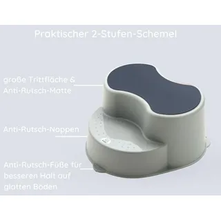 Rotho Babydesign Kinderschemel TOP stone grey - grau