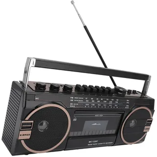 Tonysa Kassettenspieler, Vintage-Retro-Kassettenrekorder, USB-Anschluss, Kopfhöreranschluss, AM FM SW-Radio, Speicherkartensteckplatz, Multifunktionaler Kabelloser Kassettenspieler für