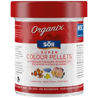 Söll Organix Super Colour Pellets - Fischfutter mit natürlichen Farbpigmenten für Farbenpracht und Fischgesundheit von Zierfischen in Süß- und Meerwasseraquarium