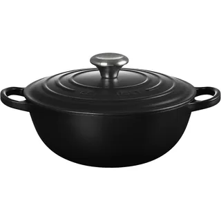 Le Creuset Signature La Marmite Bräter 24 cm rund schwarz matt
