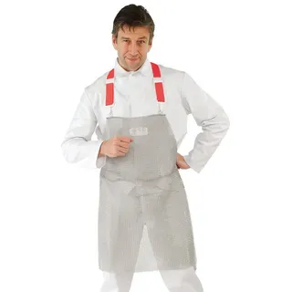 STAHLNETZ Umhängeschürze Kettenschürze/Stechschutzschürze 55 x 80 cm grau