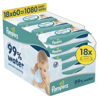 Pampers Baby-Feuchttücher 99% Water 1080 Stück