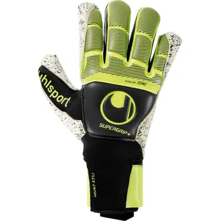 Uhlsport Supergrip+ Flex Frame Carb Torwarthandschuhe + schwarz/gelb/weiß-8.5