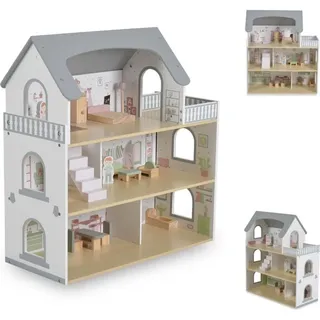 Moni Puppenhaus Ema Holz 3 Etagen