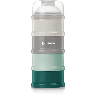 Jané Portionierer mit 4 Fächern, trichterförmiger Deckel zum Dosieren, für Milchpulver oder Brei