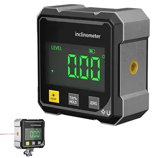 Luminis Precision X1 Wasserwaage Digitaler Winkelmesser Neigungsmesser, 4-Seitiger Magnetischer Digitaler Winkelmesser, LCD-Display Neigungsmesser für Holzbearbeitung