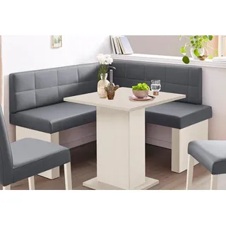 massivline & more  Anna 2 130 x 83 x 130 cm Kunstleder grau/weiß