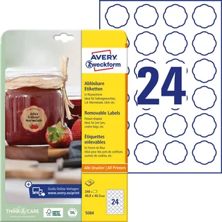 Avery Zweckform Etiketten 5084 Weiß 40,8 x 40,3 mm 10 Blatt