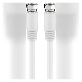 goobay Antennenkabel 2x F-Stecker 2,5 m Weiß