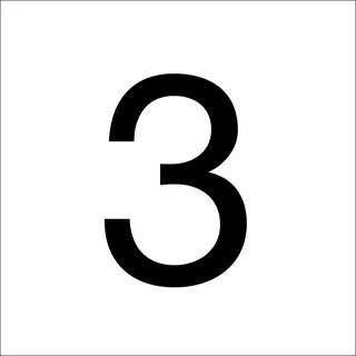 RZB Ziffer "3" 40mm 99220.003.3