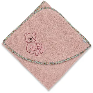 Sterntaler Kapuzenbadetuch Baylee Rose, Altrosa, Textil, Bär, 100x0.5x100 cm, saugfähig, Aufhängeschlaufe, durchgefärbt, angenehm weich, hochwertige Qualität, Pflegen, Baden, Kapuzenhandtücher