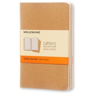 Moleskine Cahier, 3er Set, Pocket/A6, Liniert