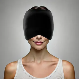 Newgen Medicals 360°-Migräne-Maske zum Kühlen und Wärmen, 1 Gel-Lage, schwarz
