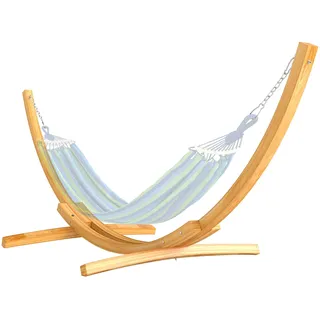 Outsunny Hängemattengestell für Hängematte Hängemattenständer mit Sicherheitsschnalle, Kette, Garten Strand Kiefer 325 x 120 x 118 cm bis 120 kg
