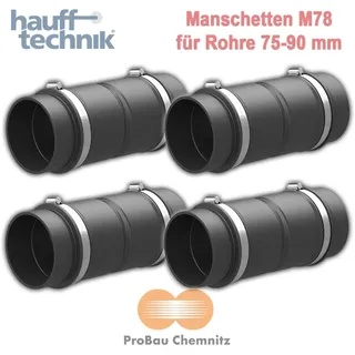 Hauff Rohranschlussmanschette MA75-90/75-90 für Rohre D:75-90mm
