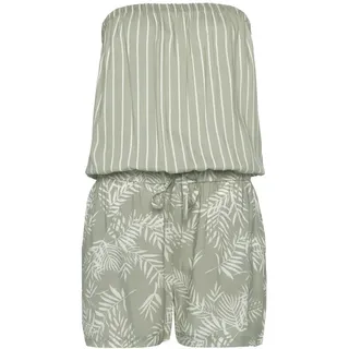 LASCANA Kurzoverall Damen schilfgrün-creme bedruckt Gr.42